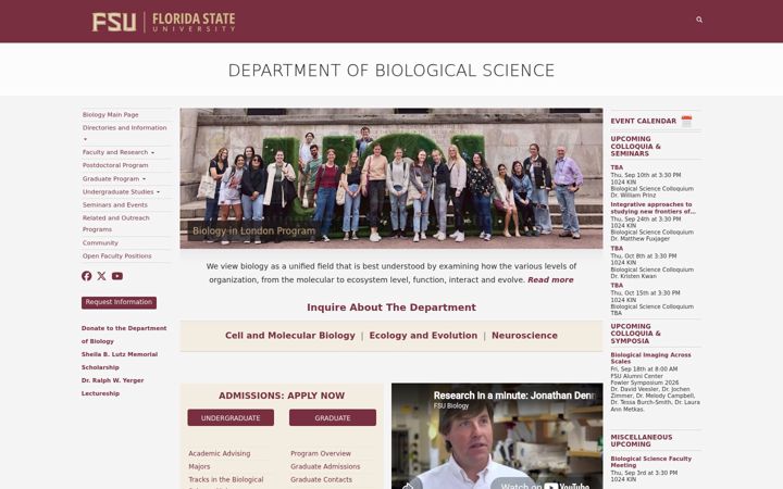 Screenshot ta' bio.fsu.edu