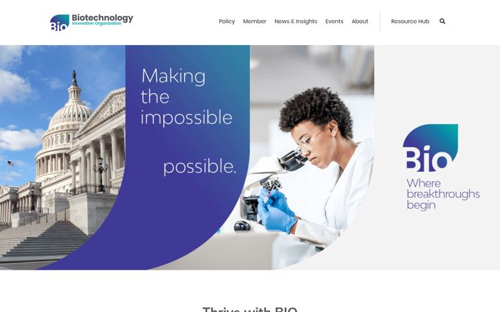 Screenshot di bio.org