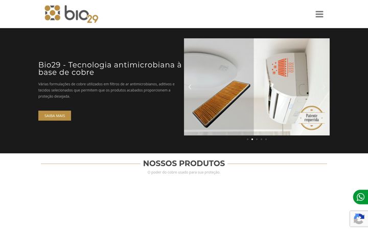 Skärmbild av bio29.com.br