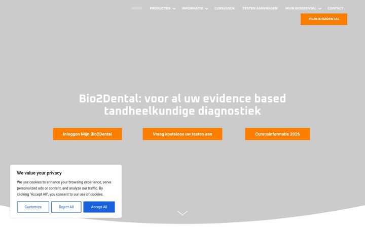 Captură de ecran a bio2dental.nl