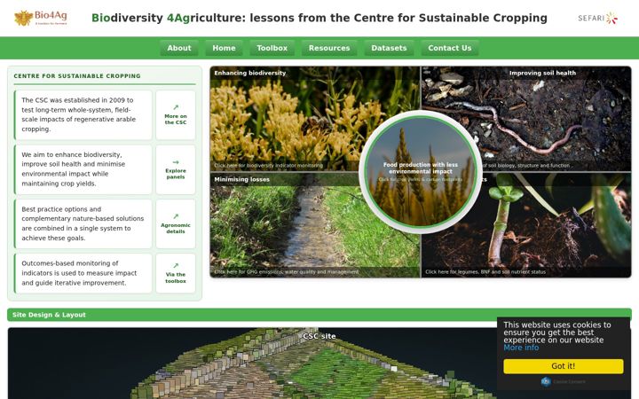 Screenshot of bio4ag.hutton.ac.uk