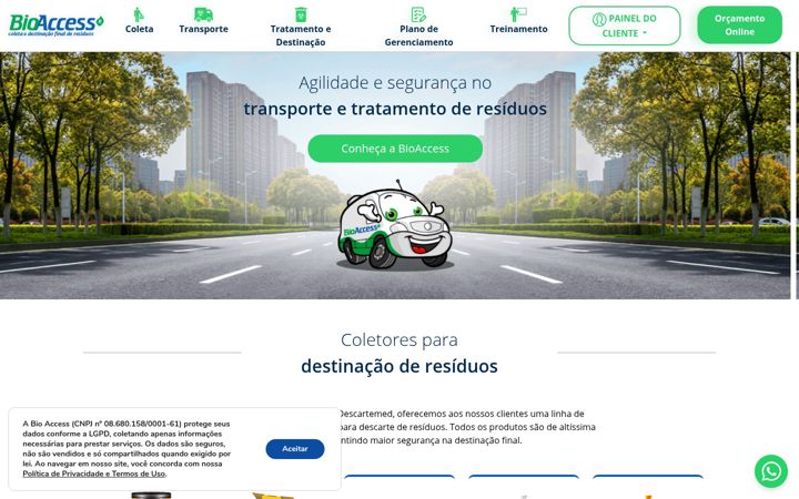 Screenshot of bioaccess.com.br
