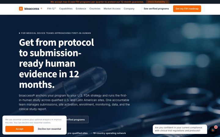 Screenshot of bioaccessla.com