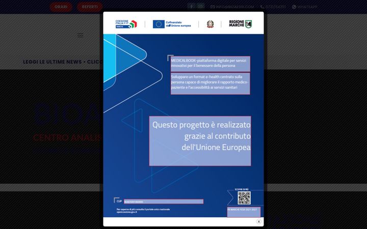 Screenshot di bioaesis.net