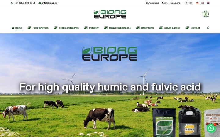 Screenshot of bioag.eu