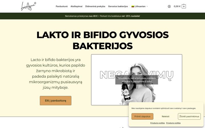 Ekraanipilt saidist bioagna.lt