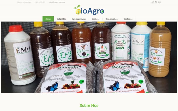 Screenshot of bioagro-em.co.mz