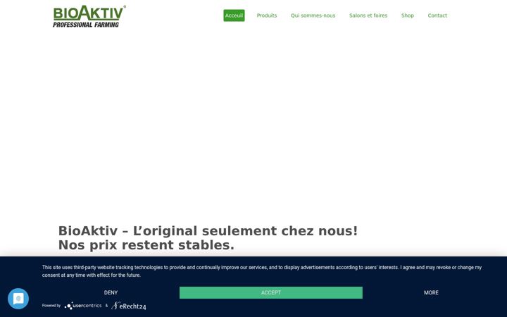 Captura de pantalla de bioaktiv.fr