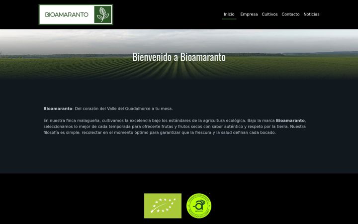Screenshot of bioamaranto.es