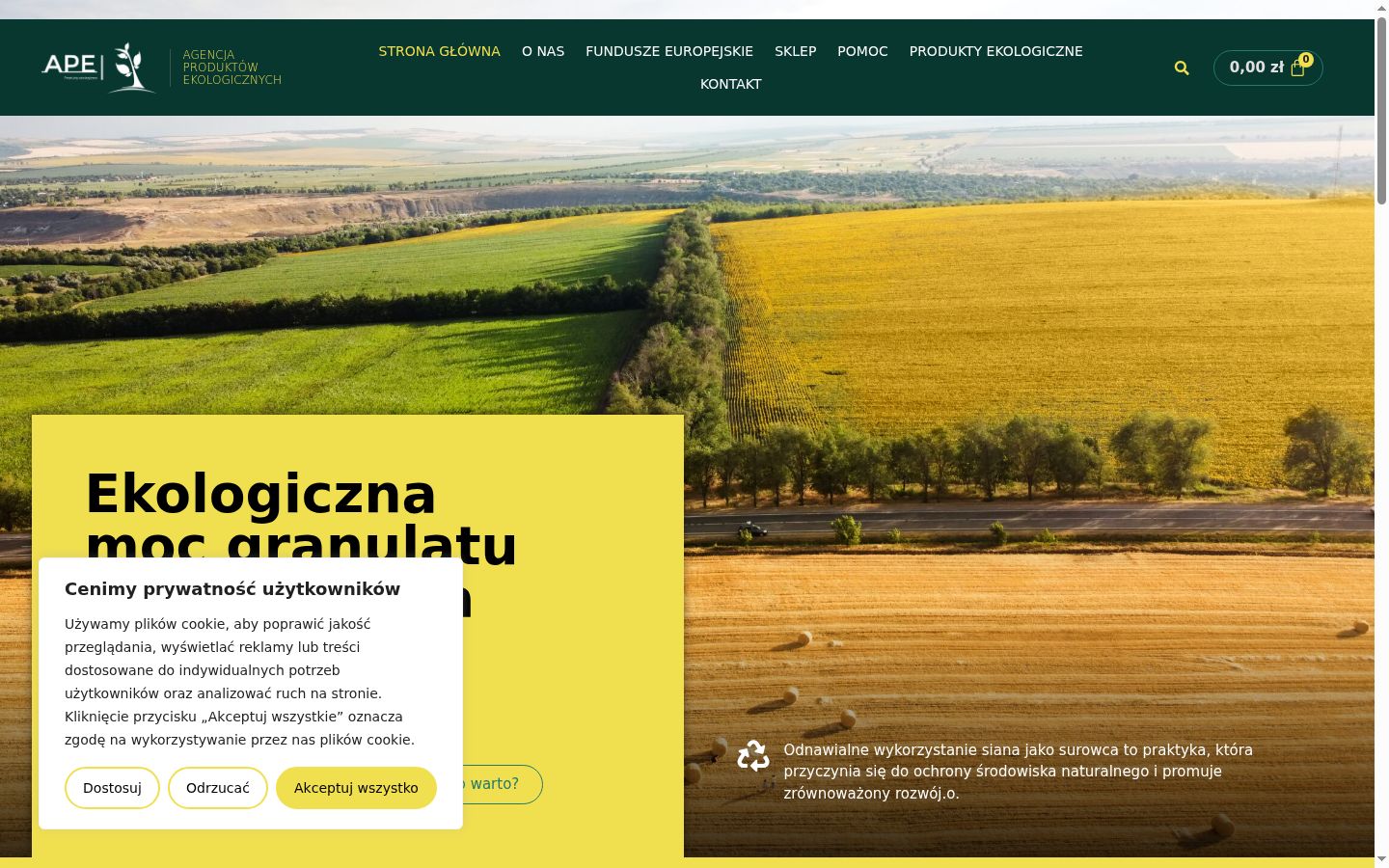 Captura de pantalla del banner de consentimiento mostrado antes de cualquier interacción