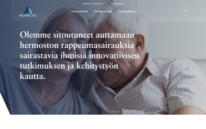 Screenshot of bioarctic.fi