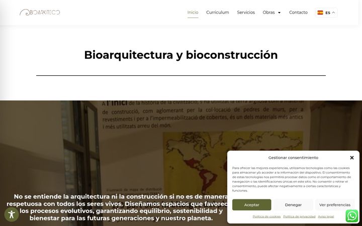 Screenshot of bioarkiteco.es