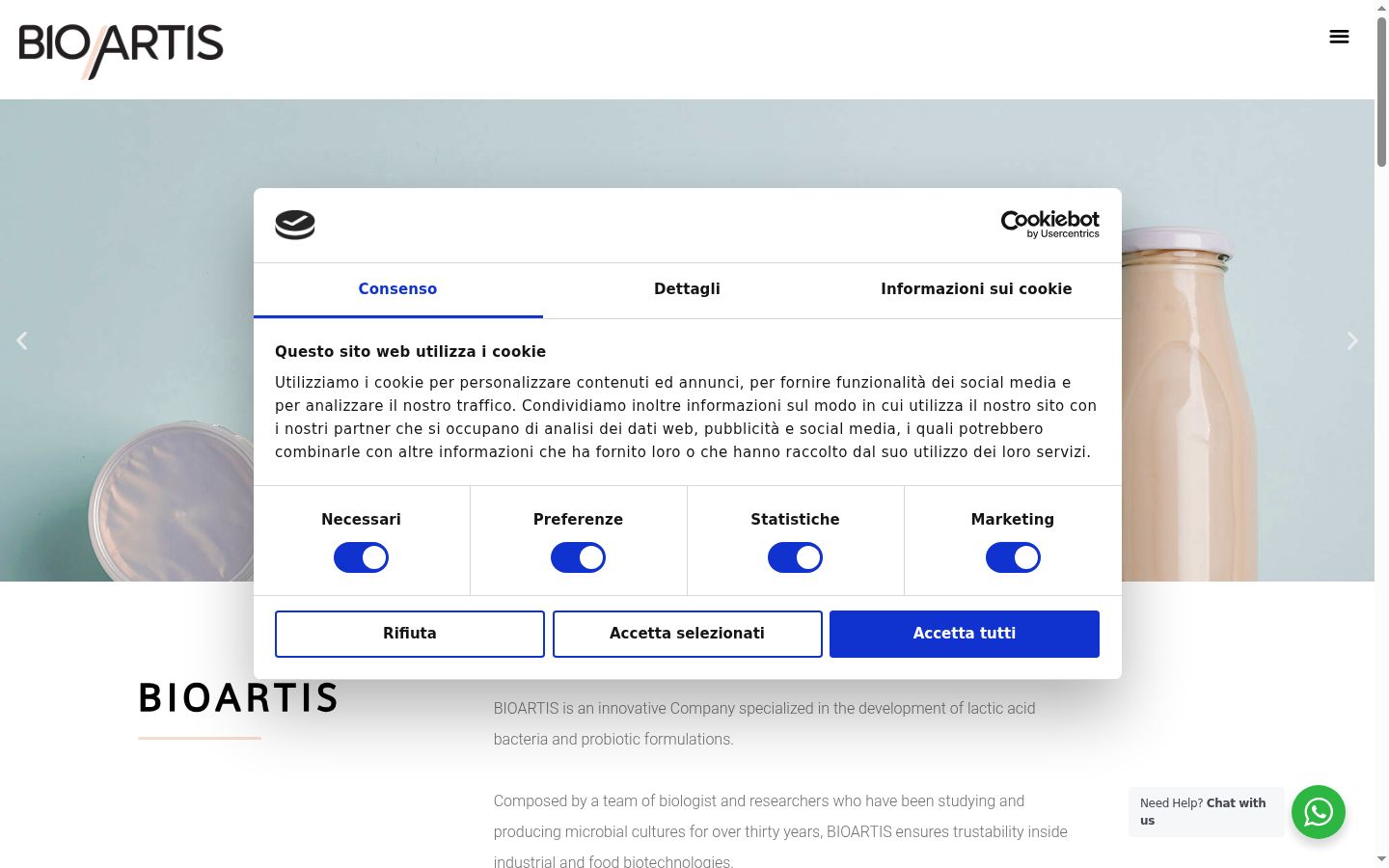 Sutikimo reklamjuostės, rodytos prieš bet kokią sąveiką, ekrano kopija
