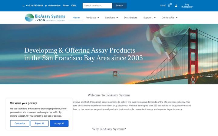 Screenshot of bioassaysys.com