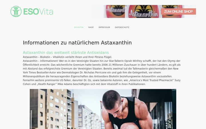 Screenshot of bioastin.de