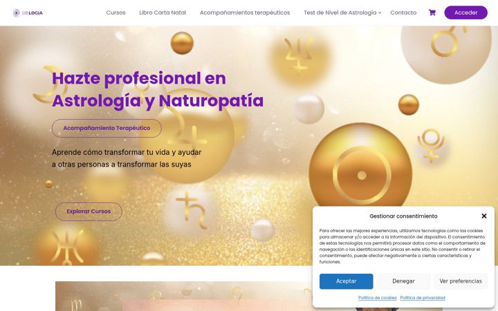 Captură de ecran a bioastrologia.es
