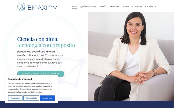 Screenshot of bioaxiomconsulting.com