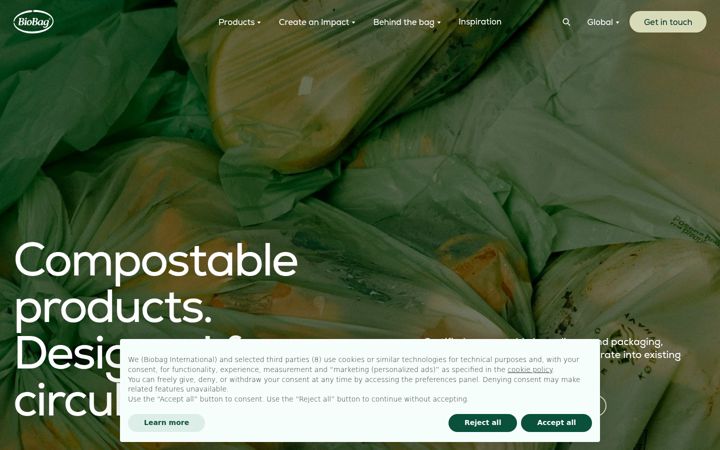 Screenshot of biobagworld.com