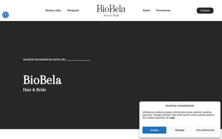 Captură de ecran a biobela.es
