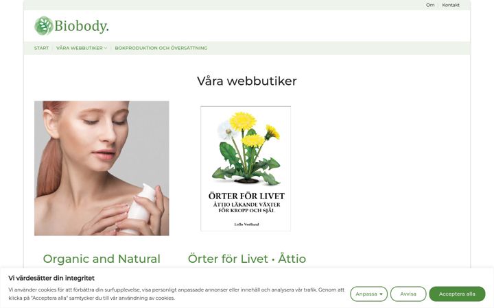 Screenshot of biobody.se