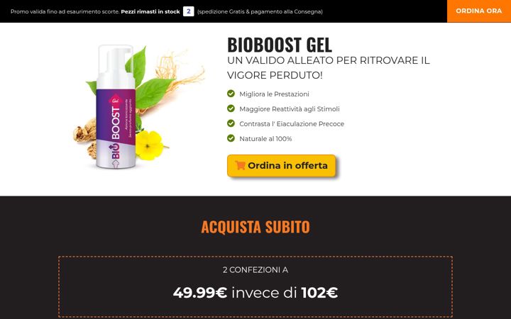 Screenshot of bioboost-gel.it