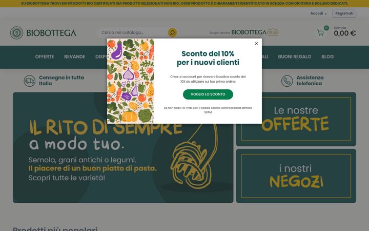 Screenshot of biobottega.com