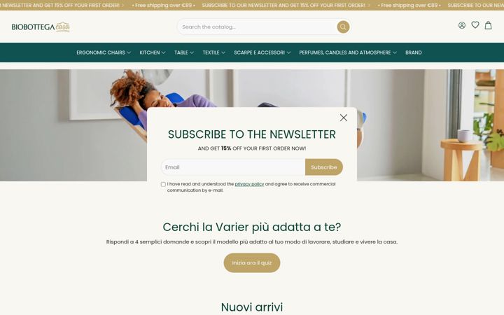 Screenshot of biobottegacasa.com