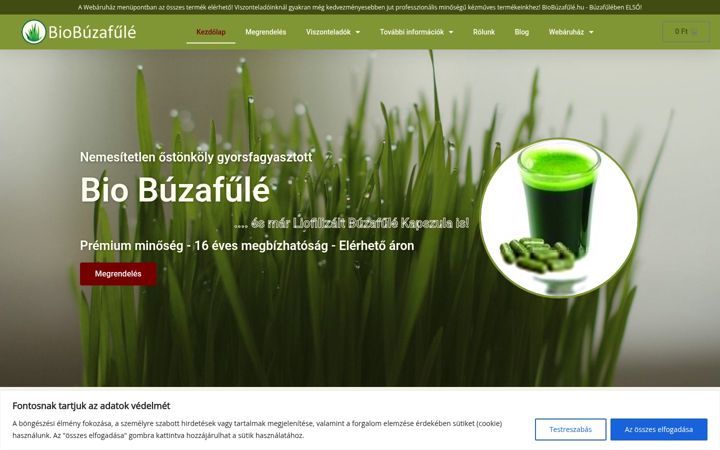 Skærmbillede af biobuzafule.hu
