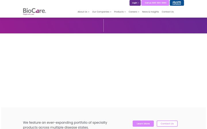 Screenshot of biocare-us.com