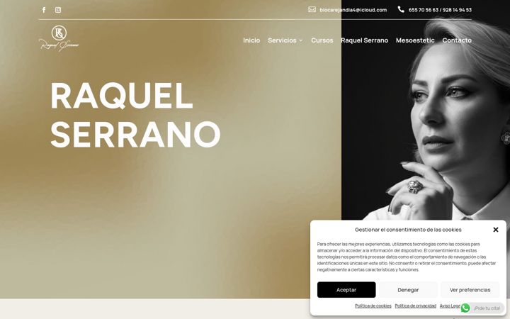 Screenshot of biocareestetika.com.es