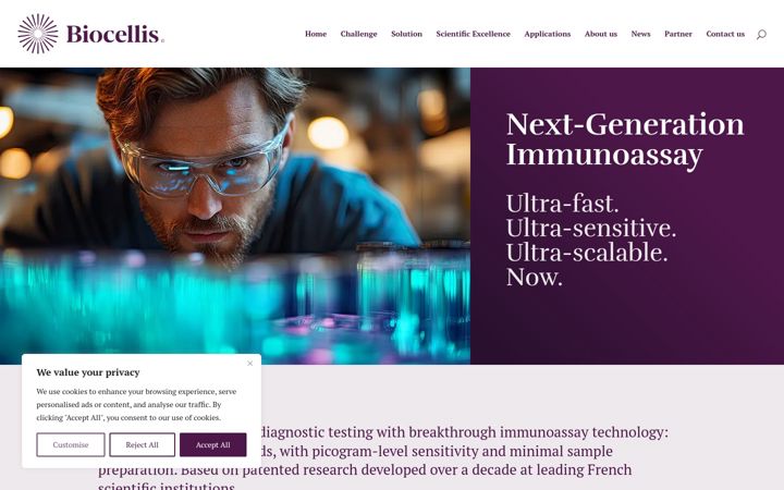 Screenshot of biocellis.com