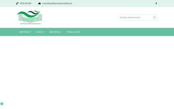 Captură de ecran a biocenteronline.es