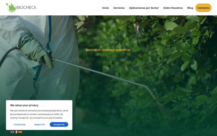 Screenshot of biocheck.es