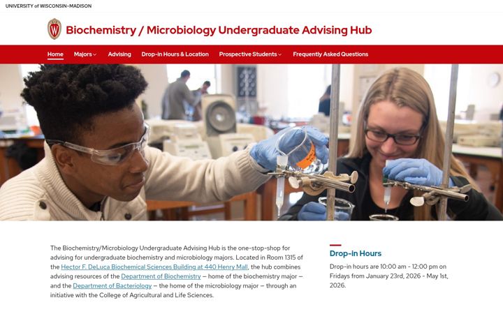 Screenshot ta' biochemmicrobio.wisc.edu