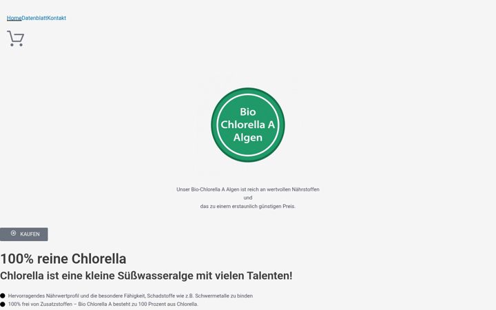 Screenshot of biochlorella-a.com