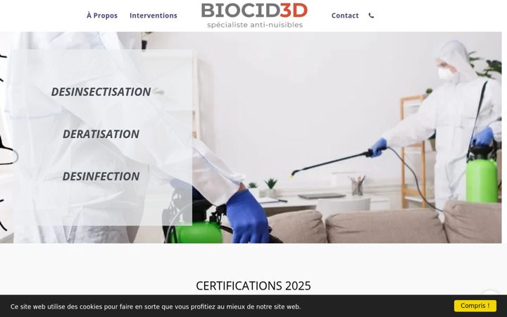 Captura de pantalla de biocid3d.fr