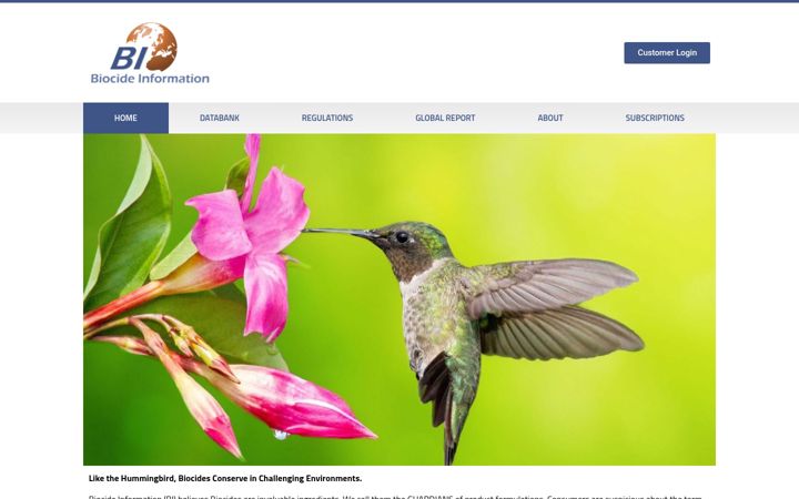 Screenshot of biocide-information.com
