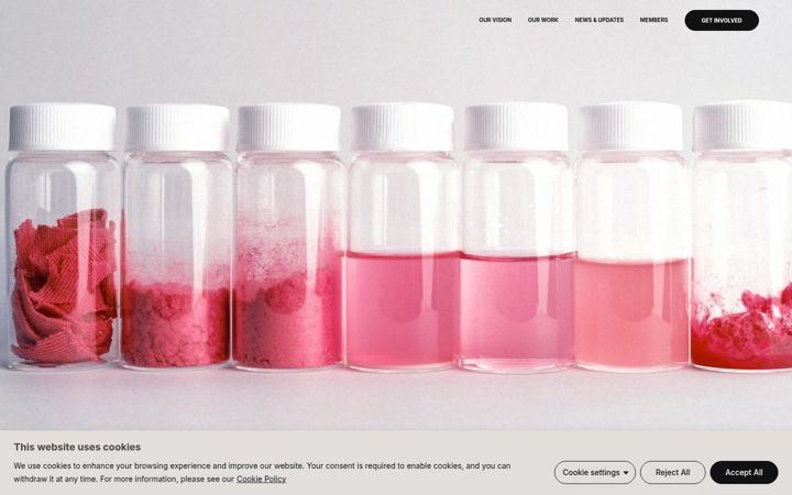 Screenshot of biocircularmaterials.org