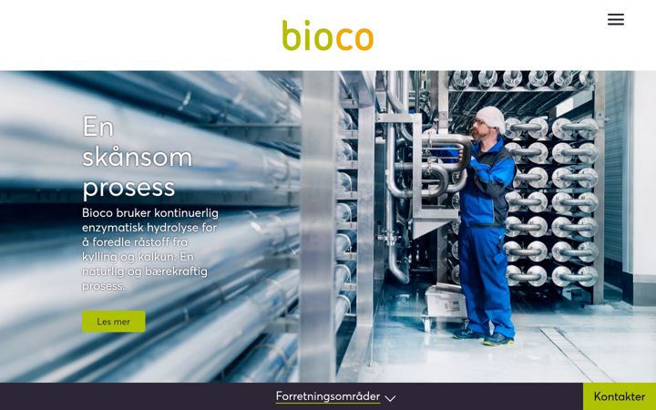 Screenshot of bioco.no