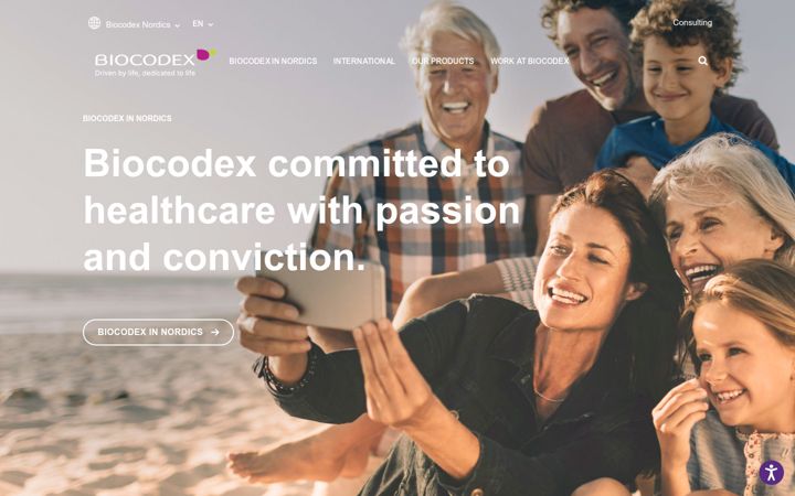 Posnetek zaslona biocodex.fi
