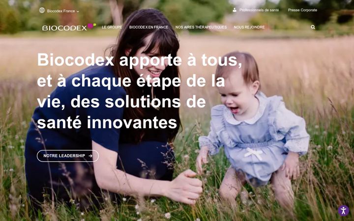 Captura de pantalla de biocodex.fr