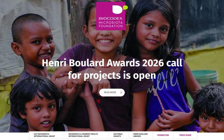 Screenshot of biocodexmicrobiotafoundation.com