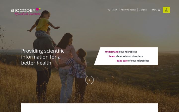Screenshot of biocodexmicrobiotainstitute.com