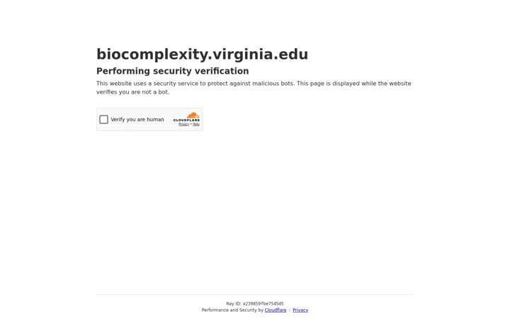 Screenshot ta' biocomplexity.virginia.edu