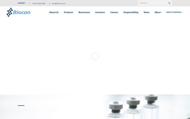 Ekraanipilt saidist biocon.com