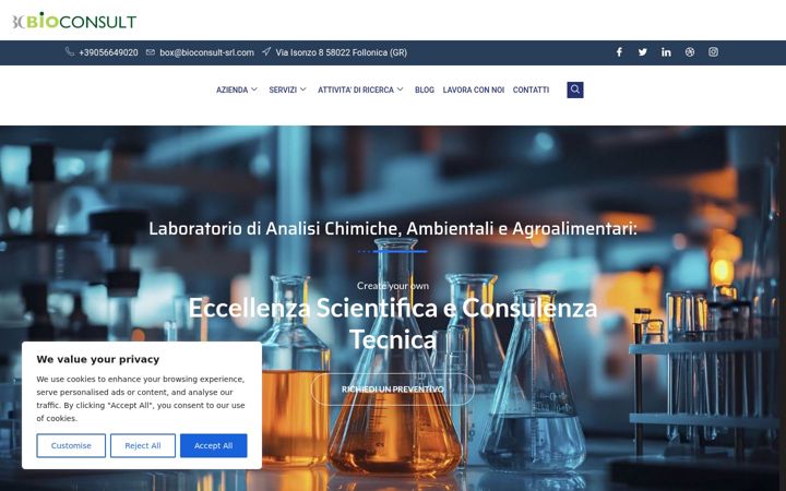 Screenshot of bioconsult-srl.com
