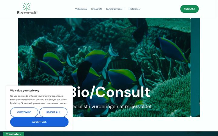 Screenshot of bioconsult.dk