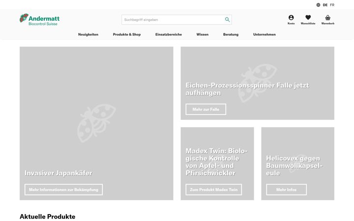 Screenshot of biocontrol.ch