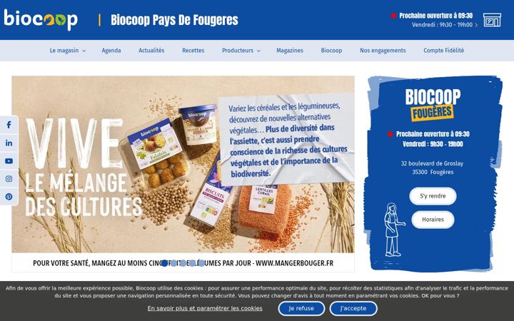 Skjermbilde av biocoopfougeres.fr