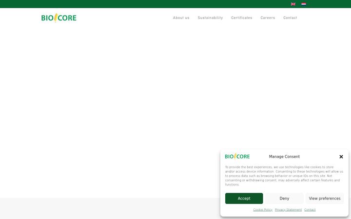 Screenshot of biocore.nl